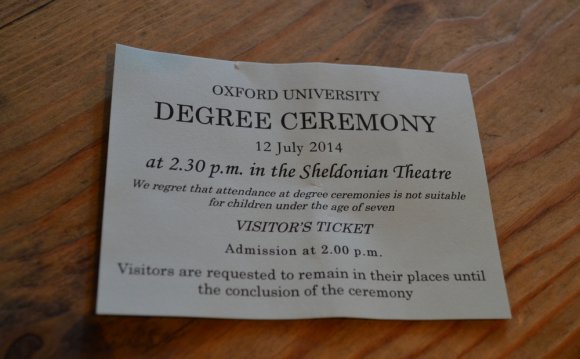 Degree Ceremony ticket Walsh
