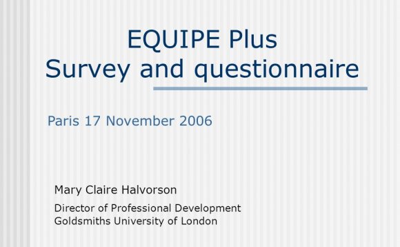 EQUIPE Plus Survey and