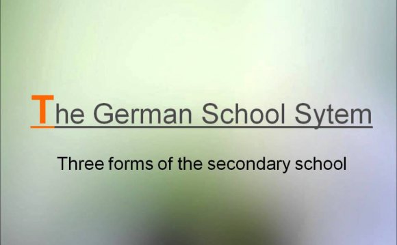 German school Systems