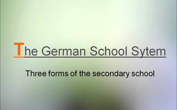 German school Systems